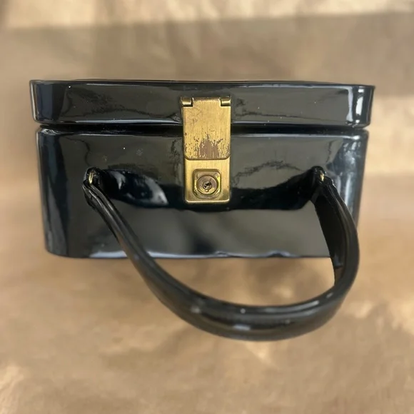 Vintage 1960’s Elizabeth Arden Train Case patent leather - Picture 8 of 10